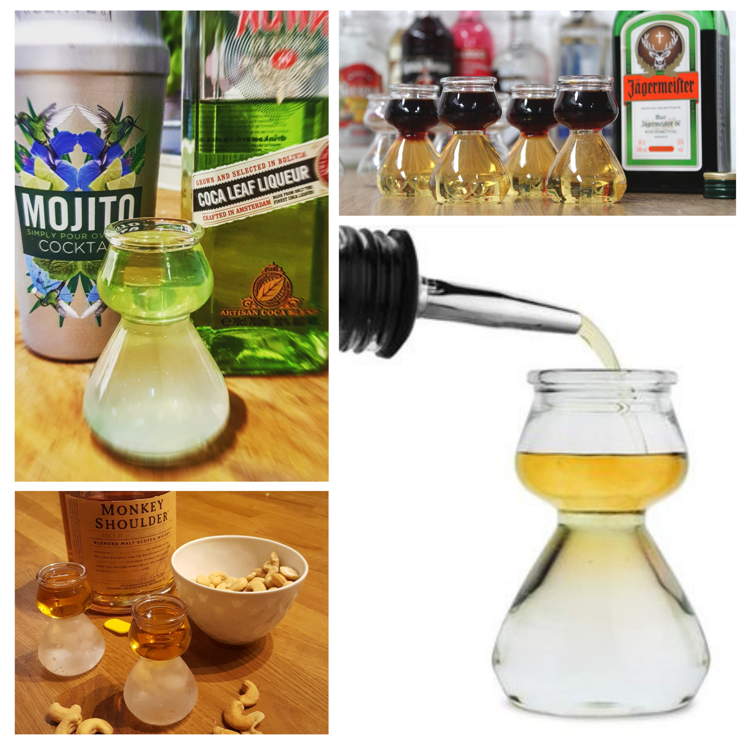 Wholesale 12 Plastic Quaffer Double Bubble Chaser Shot Glass Glasses for  your store - Faire